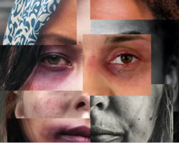 Artistic look at a woman's face