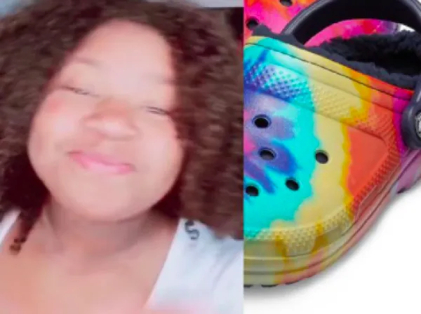 Ma'Khia Bryant and a photo of a rainbow croc show