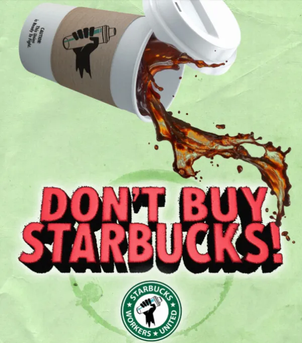 Don't Buy Starbucks and coffee spilling