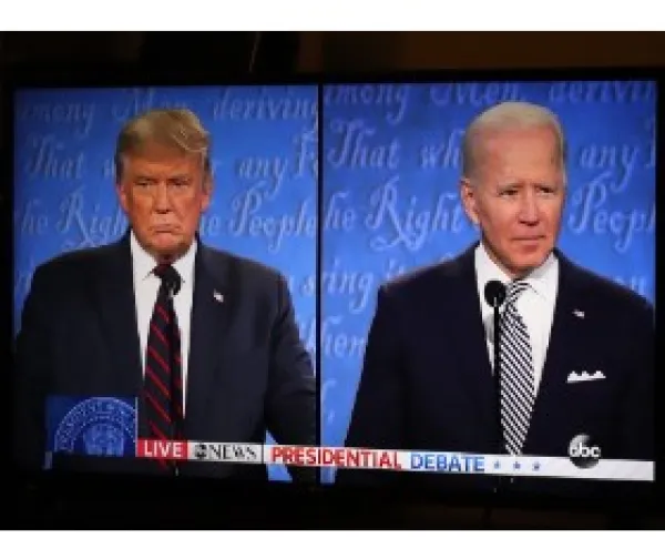 Trump and Biden from the recent TV debate