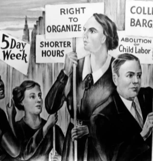 People holding signs