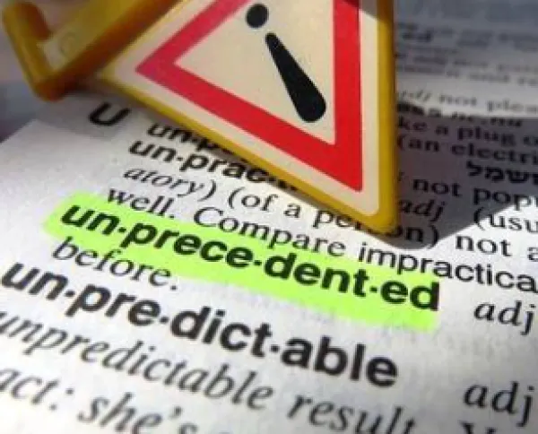 Dictionary page showing word unprecedented
