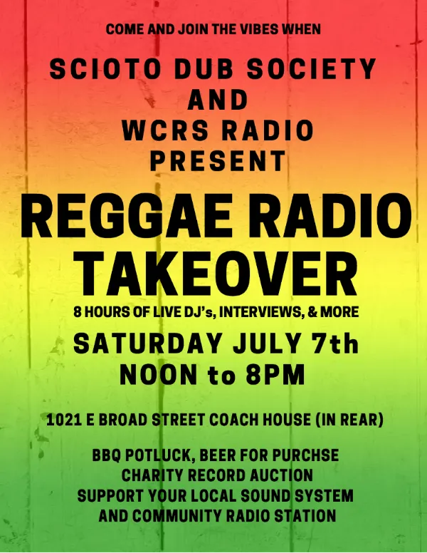 Orange fading to yellow fading to green background with words describing the eent