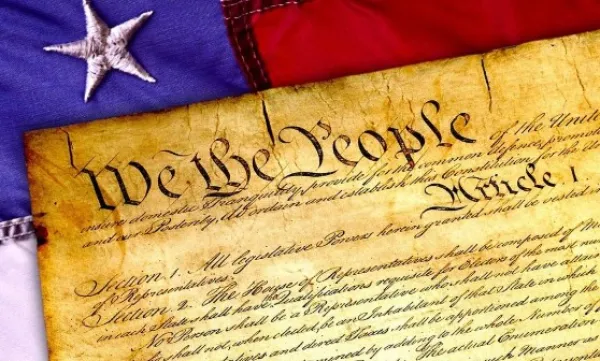 Top part of US Constitution