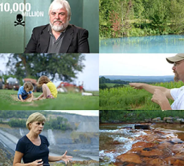 Six photos in a square of environmental scenes