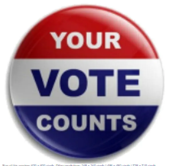 Your vote counts button