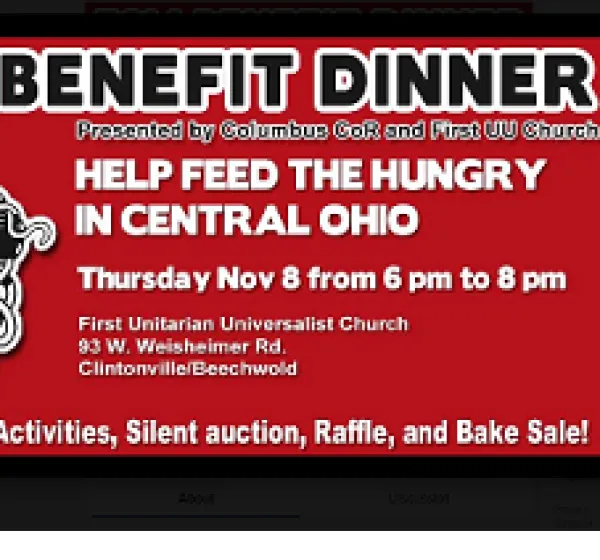 Details about the event on a red background