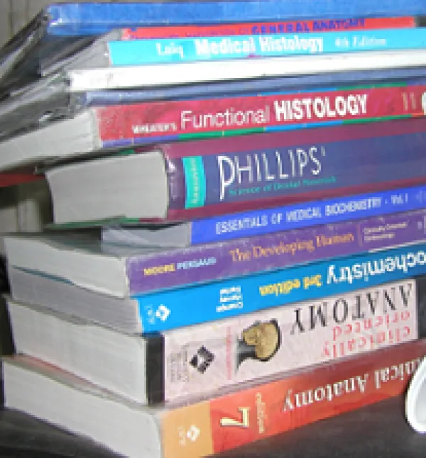 A pile of colorful books