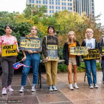 People holding signs