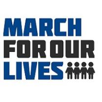 The words March for our Lives and little drawings of silhouettes of people