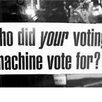 Banner that says Who Did your voting machine vote for?