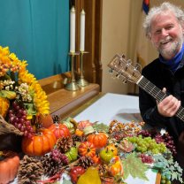 Bill Cohen and a Thanksgiving display