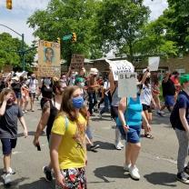People marching