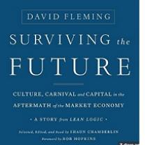 Blue book cover with words Surviving the Future