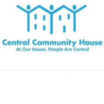 Words Central Community House and logo of people and houses