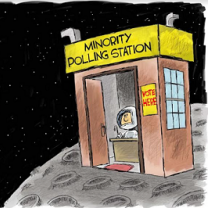 Comic of a voting site on the moon