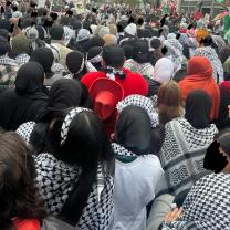 People protesting in the street