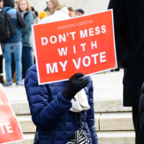 Sign saying Don't mess with my vote