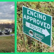 Encino approved route sign