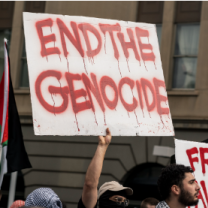 End the Genocide sign