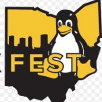 Cartoon of Penguin on top of a map of the state of Ohio with the word FEST in front of it