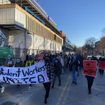 Students marching