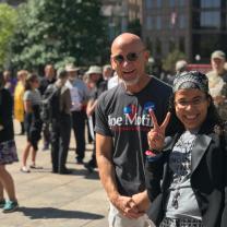 Joe Motil and Young Latina woman