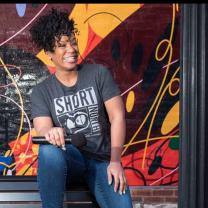Black woman smiling