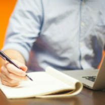 Man writing letter