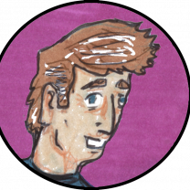 Man's cartoon face