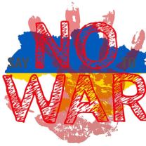 No war with map of Ukraine