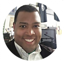 Black man smiling