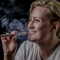 Woman vaping