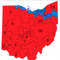 Map of Ohio's districts