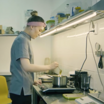 Someone cooking
