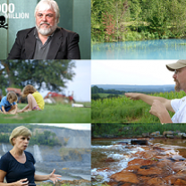 Six photos in a square of environmental scenes