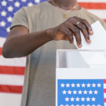 Black man voting