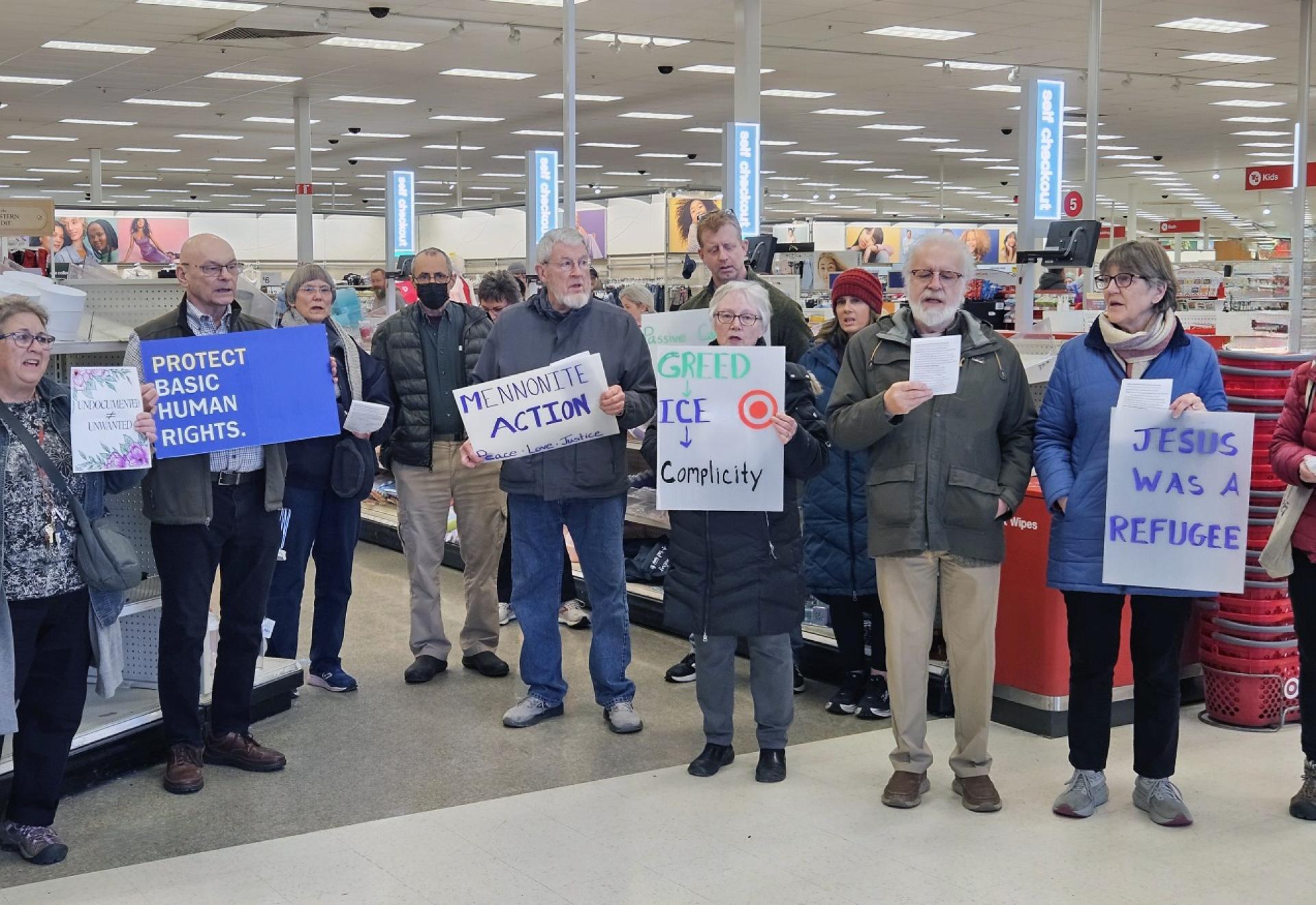 Protestors at Target