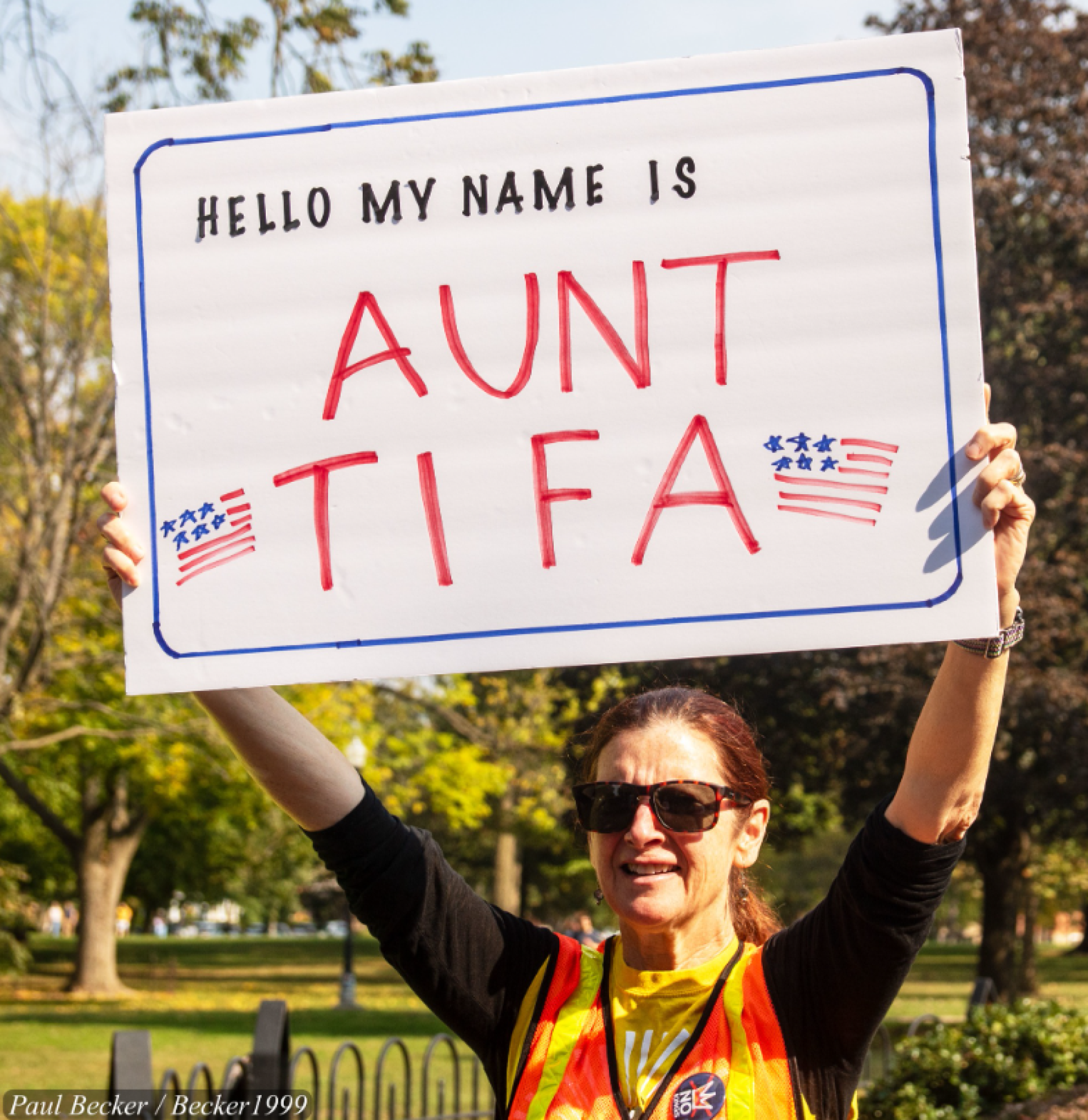 Sign - my name is Aunt Tifa