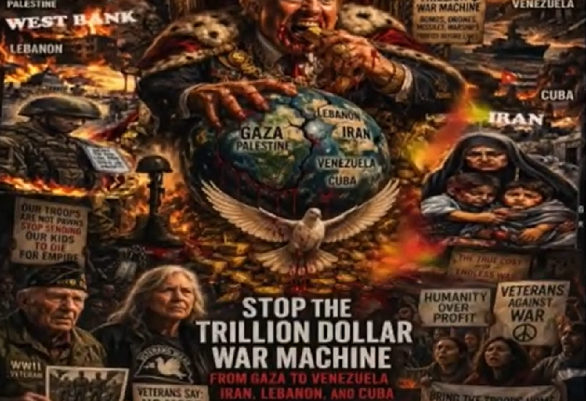 Montage of war images