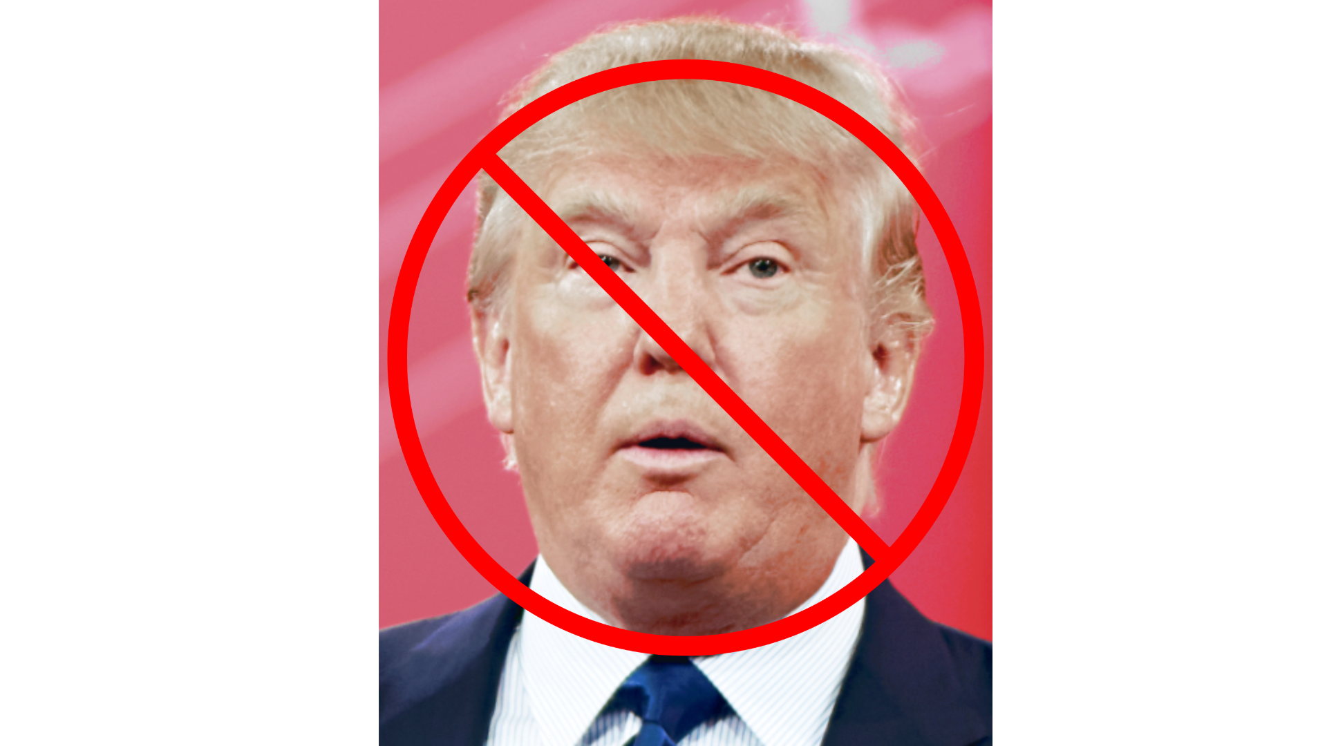 No sign on Trump's face