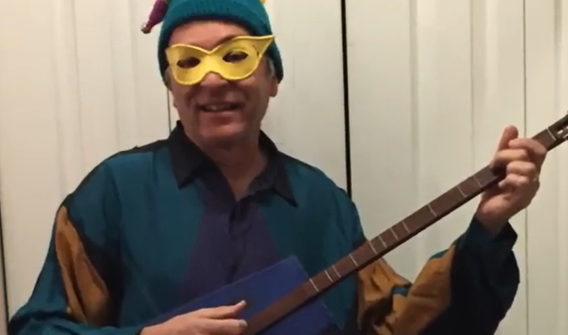 Dave dressed as a troubador
