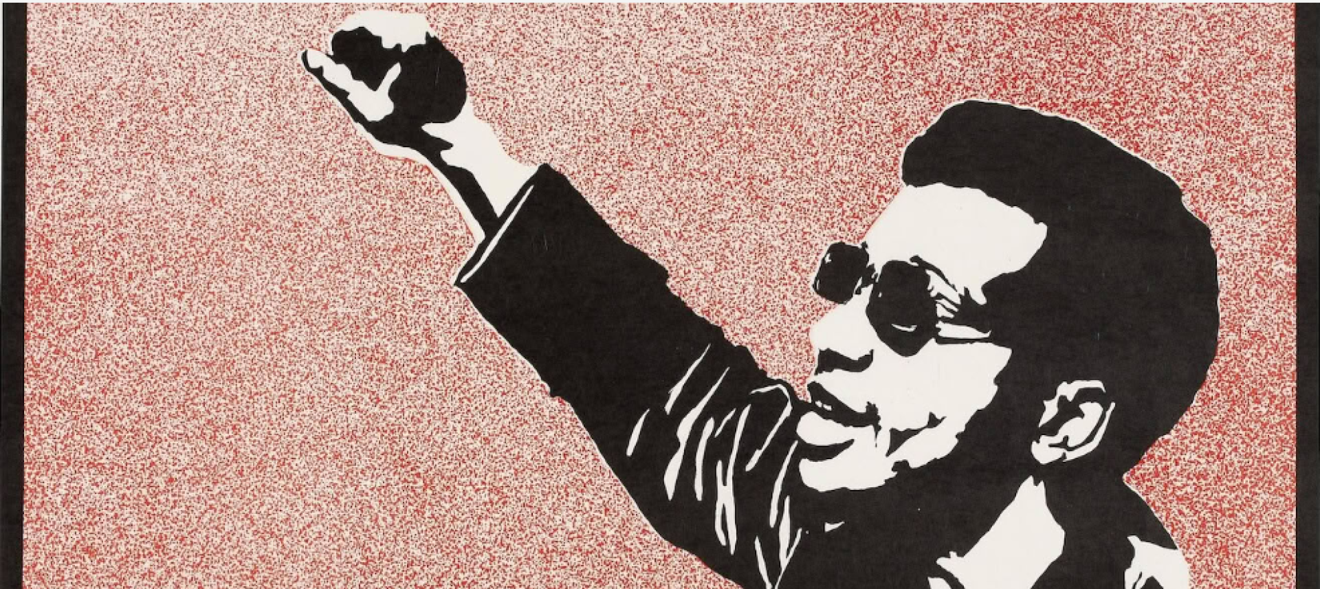Graphic of Fred Hampton raising fist