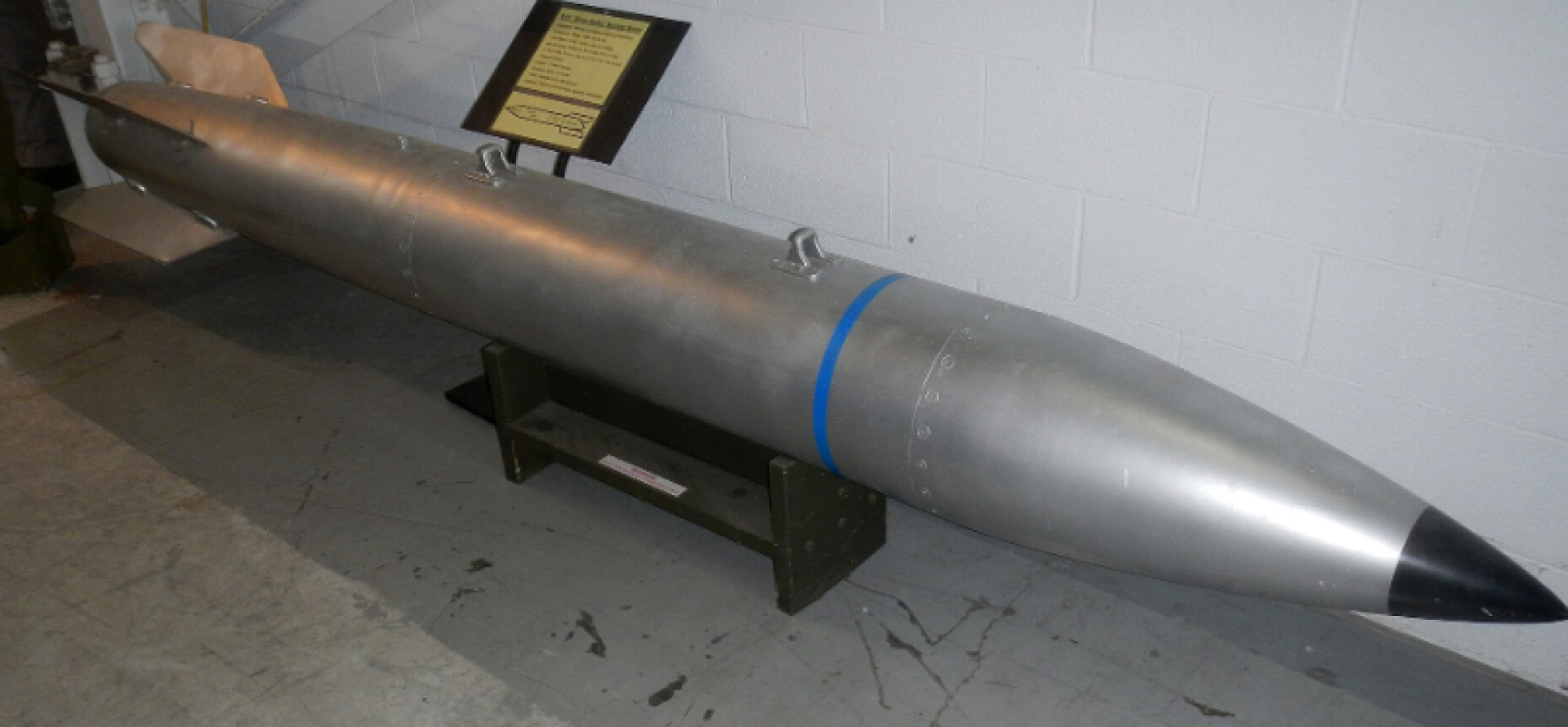 B61 nuclear bomb casing, MAPS Air Museum, North Canton, Ohio.