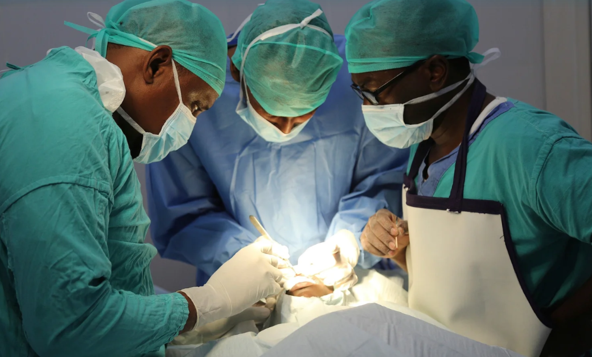 Doctors in surgery