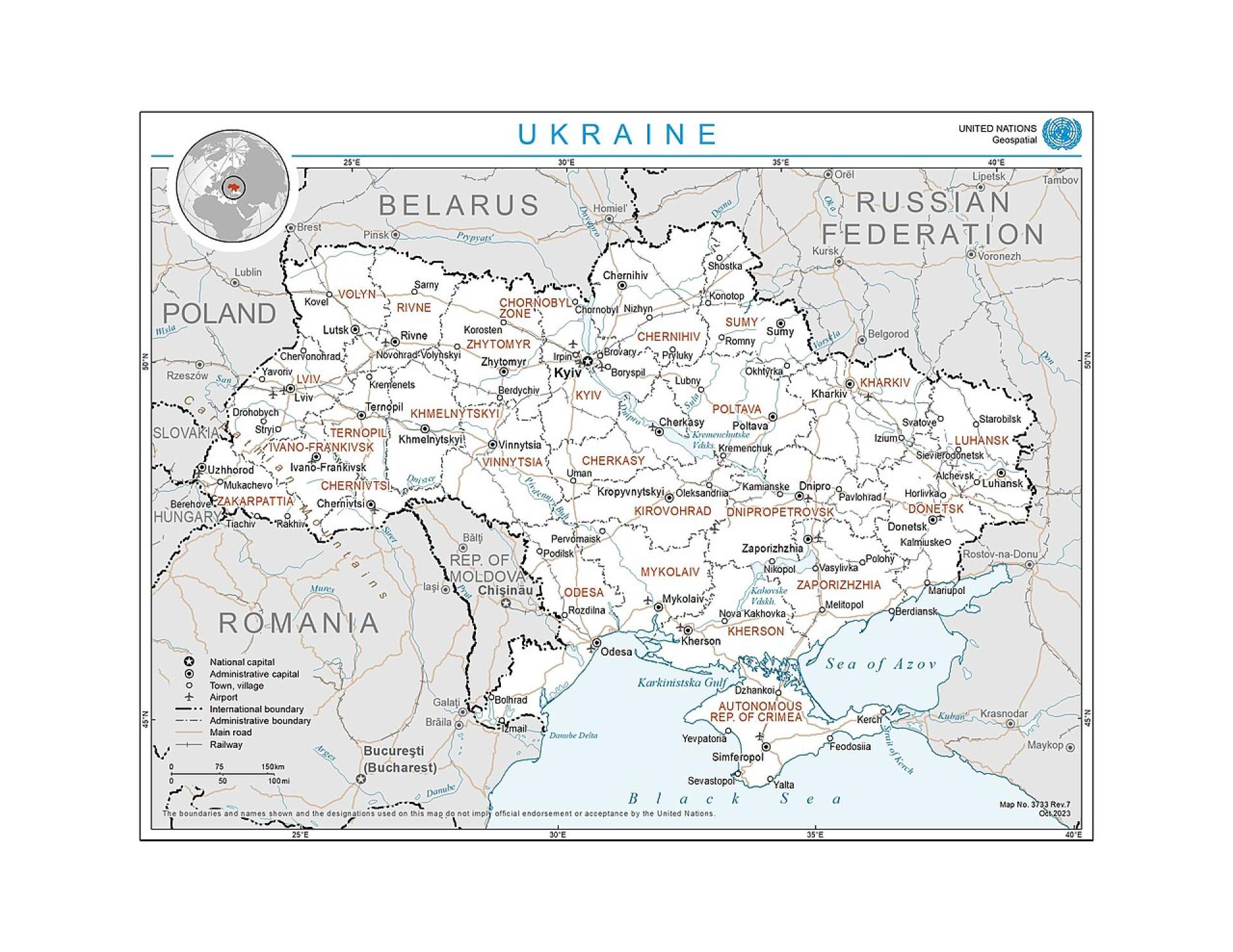 Public Domain unedited UN map